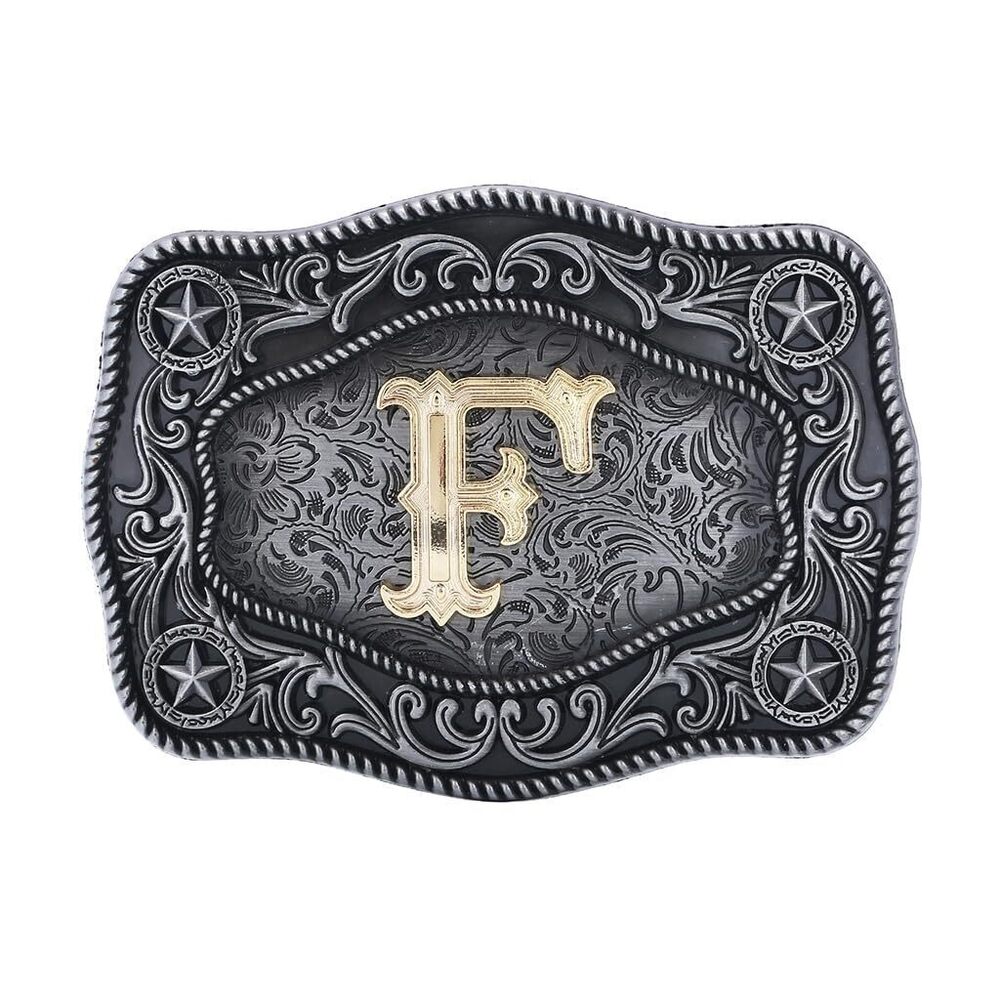 8404 Initial Letter Belt Buckle Western Cowboy Texas Belt Buckles